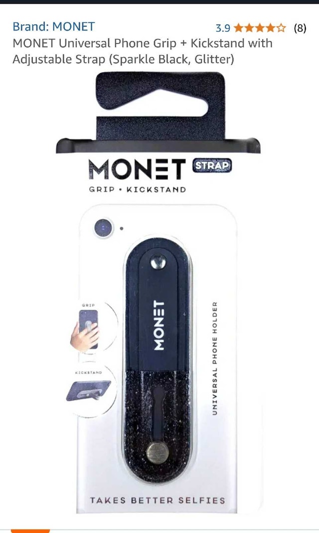 MONET Universal Phone Grip Kickstand Adjustable Strap