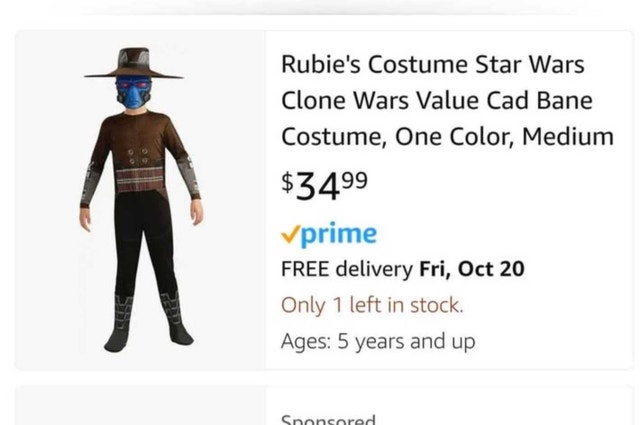 Rubie's Costume Star Wars Clone Wars Value Cad Bane Costume