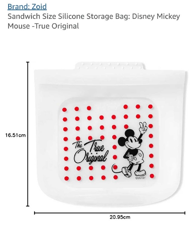 Pyrex Reusable Silicone Sandwich Bags - Mickey Mouse - photo 2