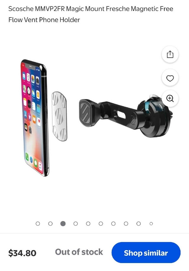 Scosche MMVP2FR Magic Mount Fresche Magnetic Vent Phone Mount