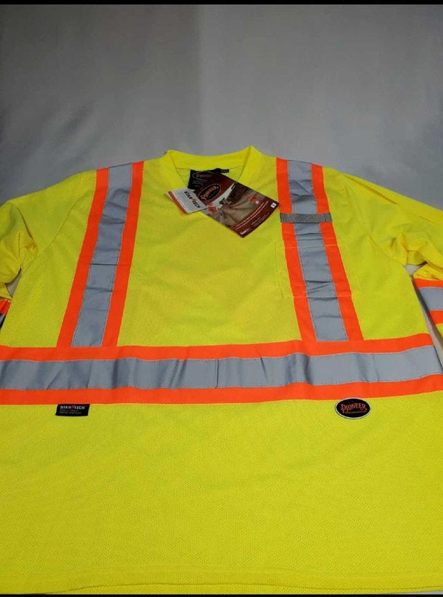Pioneer Hi-Viz Safety Long-Sleeved Shirt Micro Mesh 3XL