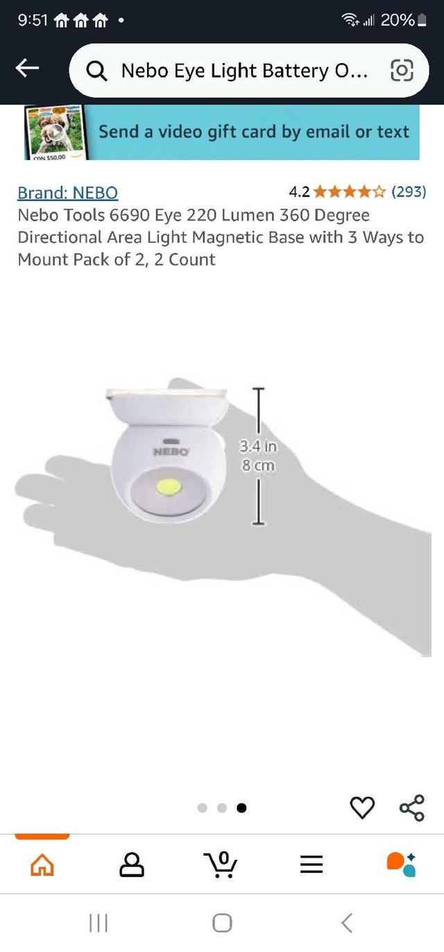 Nebo Tools 6690 Eye 220 Lumen 360 Degree Area Light - photo 5