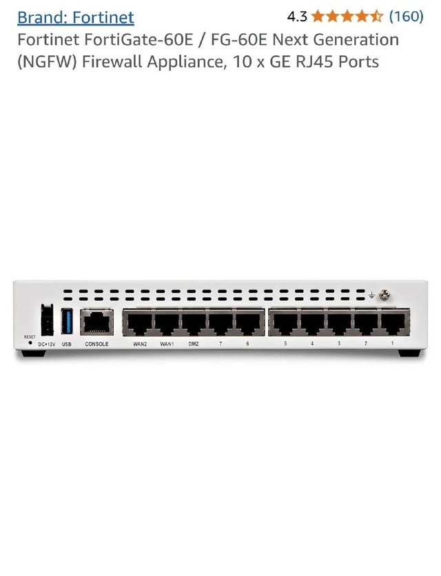 Fortinet FortiGate-60E NGFW Firewall - photo 4