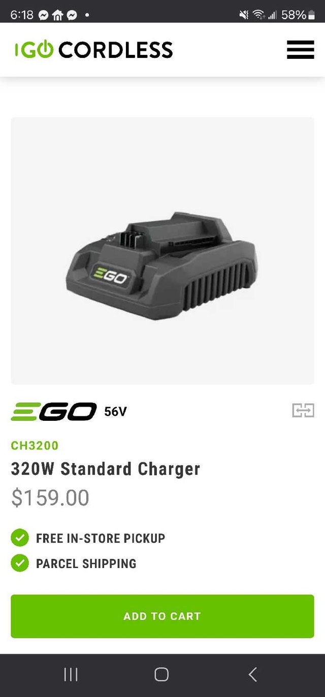 EGO 320W Standard Charger
