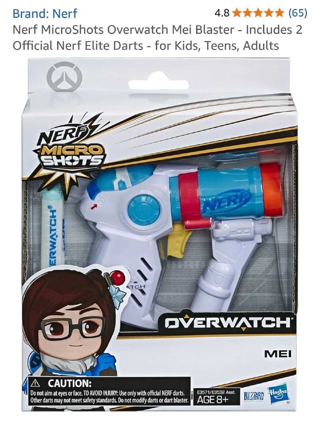 Nerf Microshots Overwatch Mei Blaster + 2 Elite Darts - photo 2