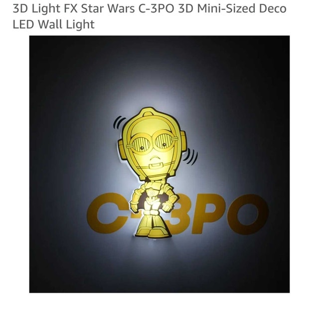 3D Light FX Star Wars C-3PO LED Wall Light - photo 3