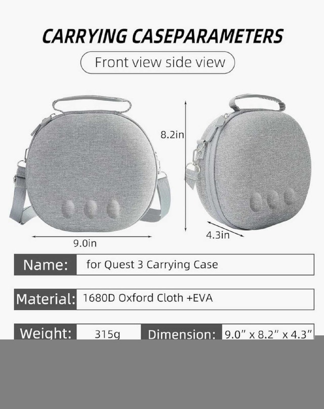 Meta Quest 3 Carrying Case Hard Case - photo 2