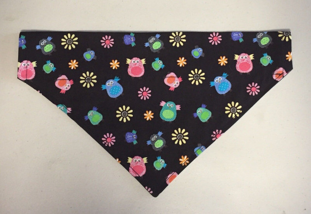 Owl print over the collar pet bandanas