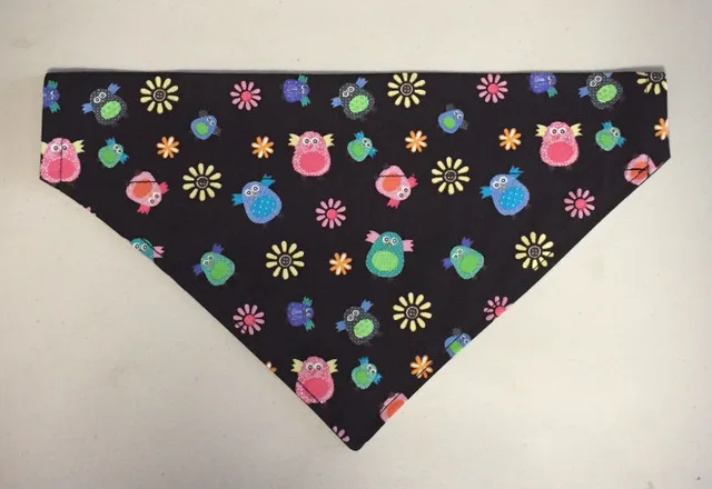 Owl print over the collar pet bandanas thumbnail