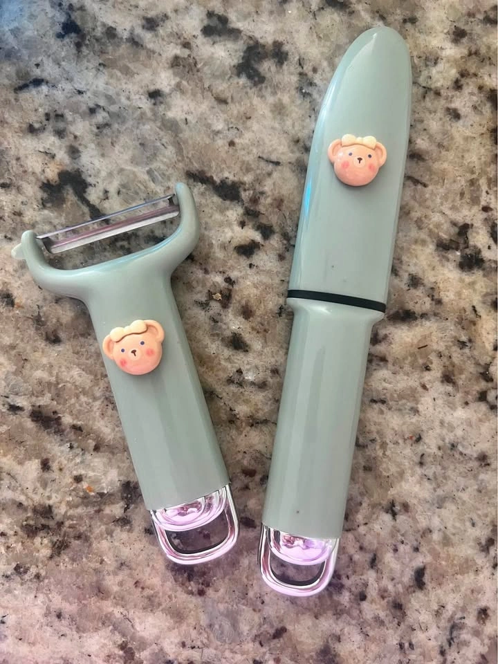 Cute Stainless Steel Peeler + Fruit Knife Set
