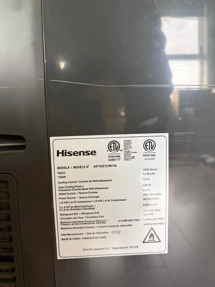 Hisense Portable Air Conditioner 10000 BTU - photo 2