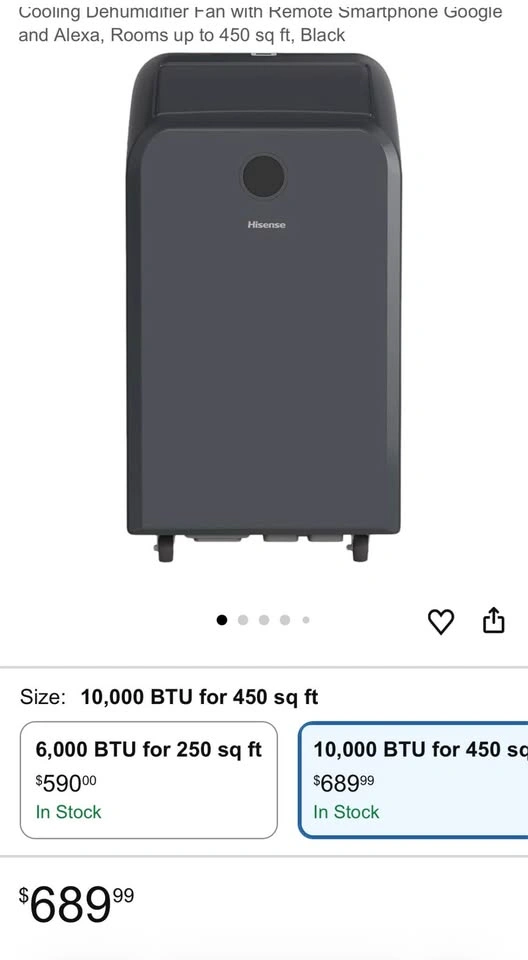 Hisense Portable Air Conditioner 10000 BTU - photo 5