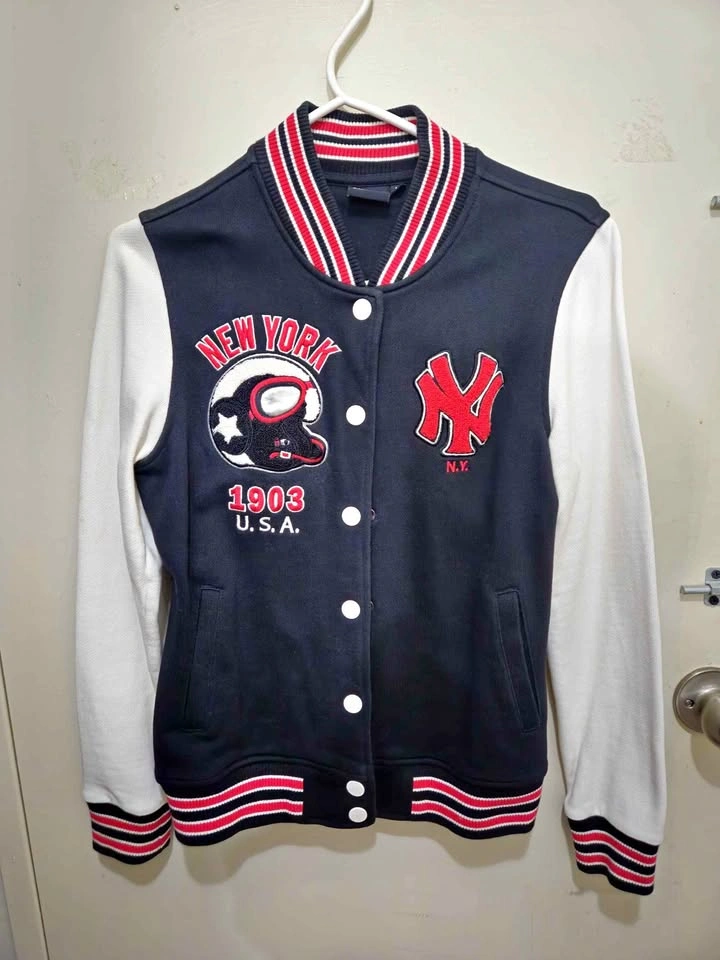 (Unofficial) MLB New York Yankees Varsity Jacket with Embroidery