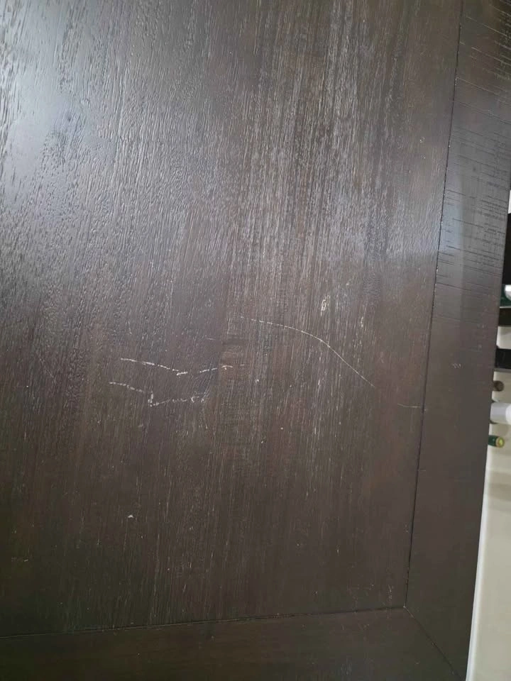 Dark Wood Dining Table Set w/ 4 Chairs & Bench (Seats 6) - photo 3