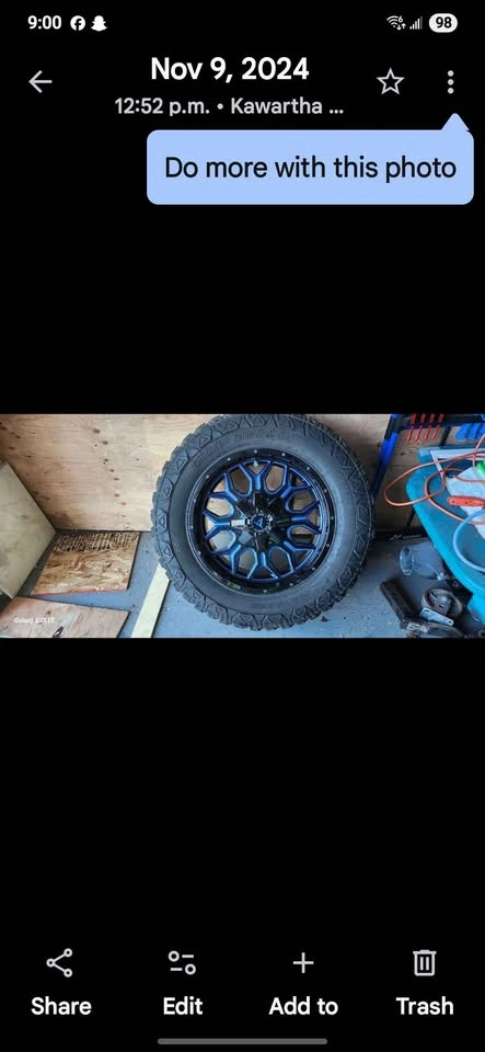 4 Fuel Rims w Deep Digger 35x12.50R20LT Tires - photo 2