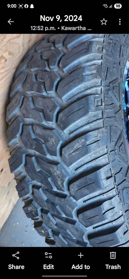 4 Fuel Rims w Deep Digger 35x12.50R20LT Tires - photo 3
