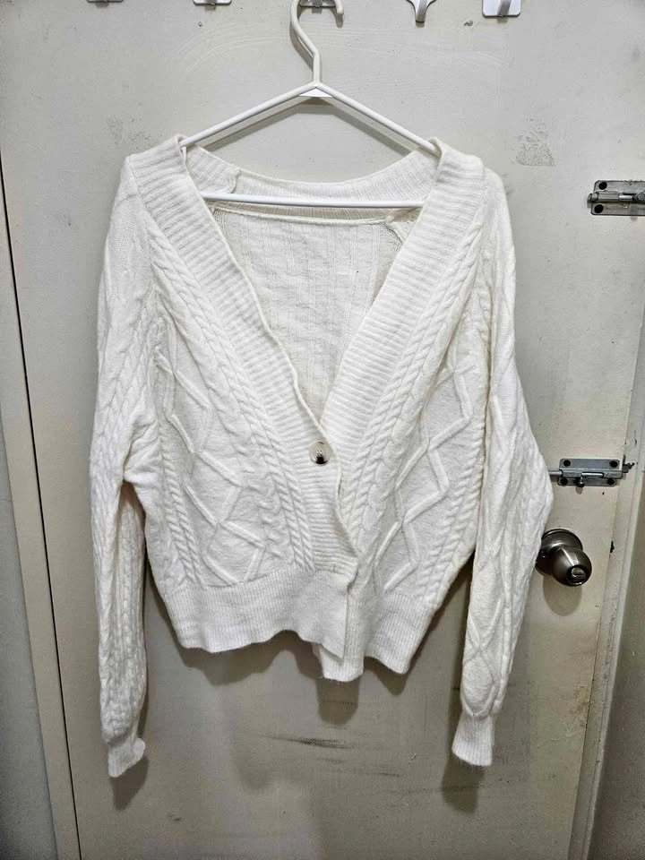 White Knitted Cardigan