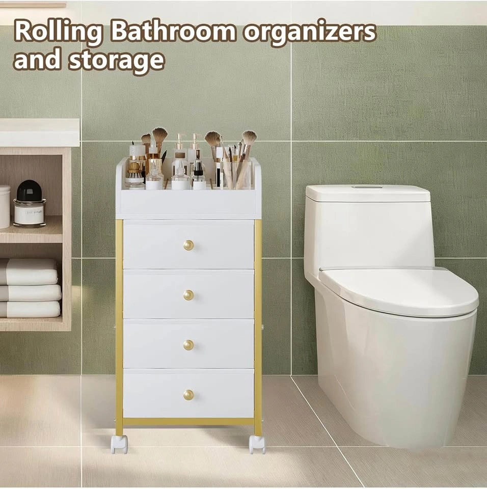 (New) Rolling Makeup Organizer Cart with 4 Fabric Drawers - photo 5