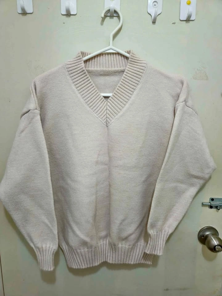 Tan V-neck Sweater