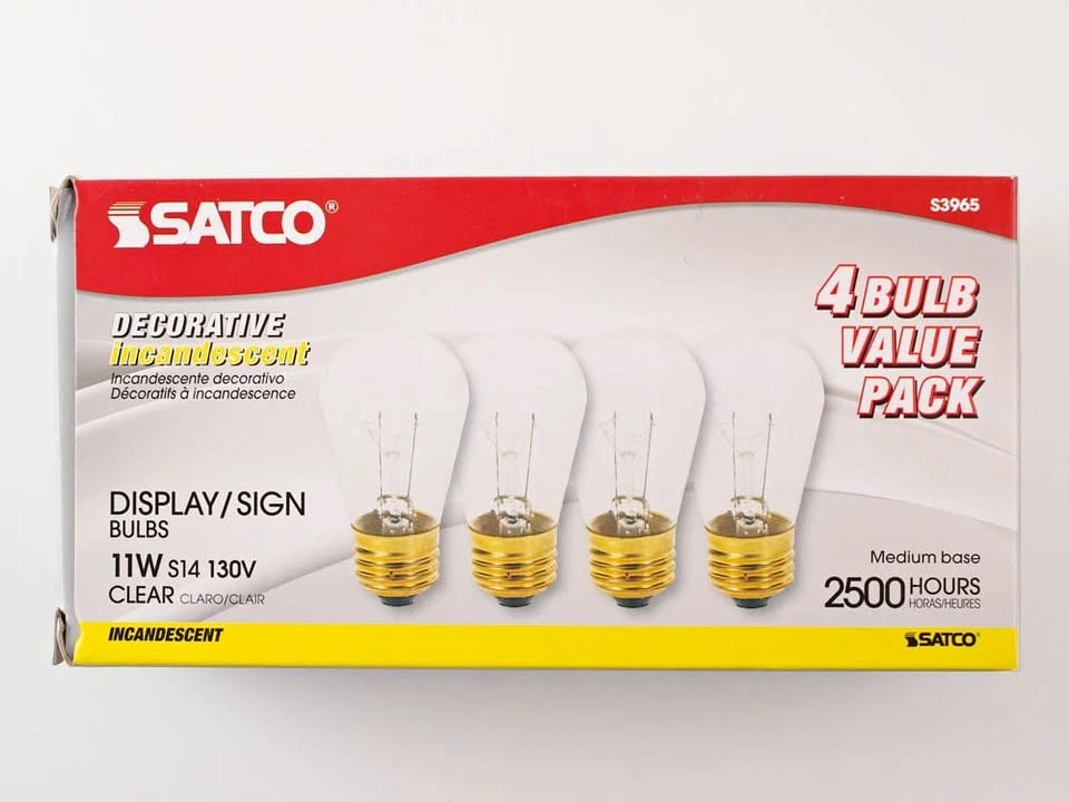 24x 4-packs Festoon/Brewers Light Bulbs - Satco 11W S14