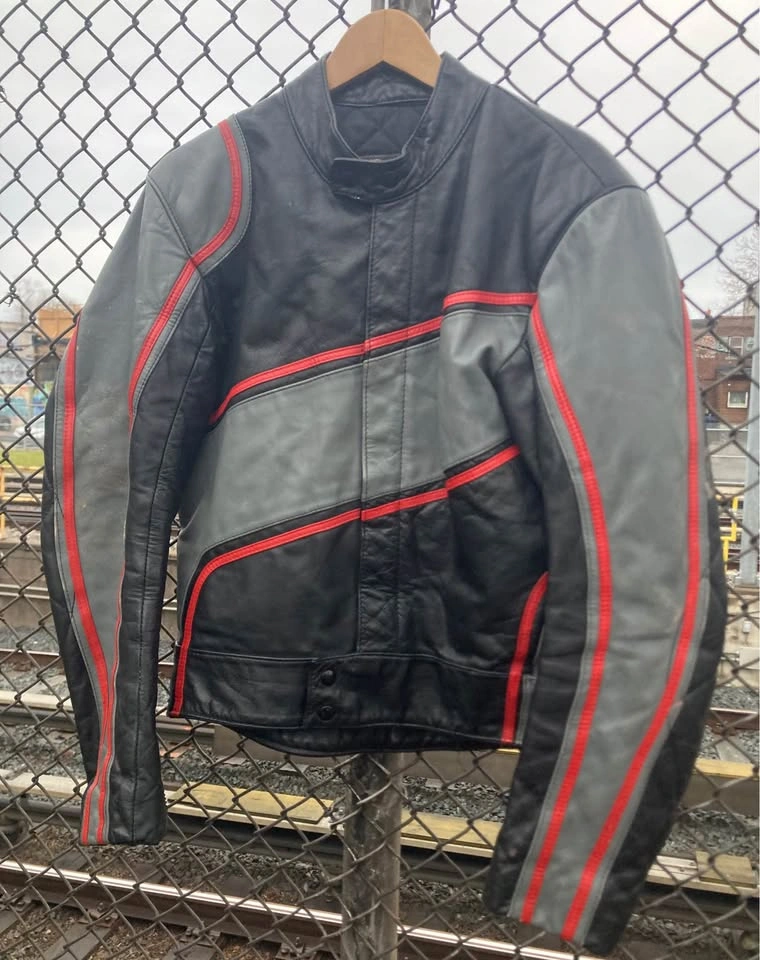 Vintage 80s Golden Crown Leather Motorcycle Jacket - photo 3