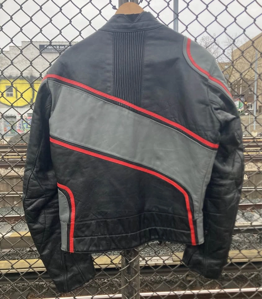Vintage 80s Golden Crown Leather Motorcycle Jacket - photo 4