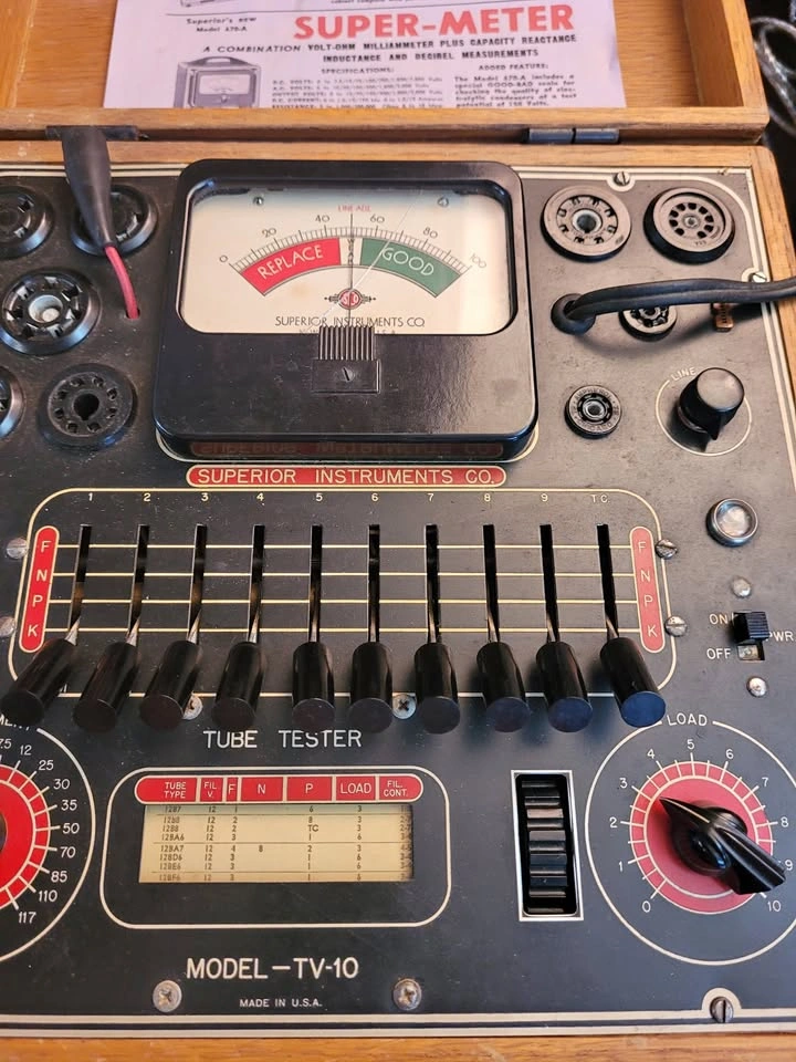Vintage Superior Instruments TV-10 Tube Tester USA 1949