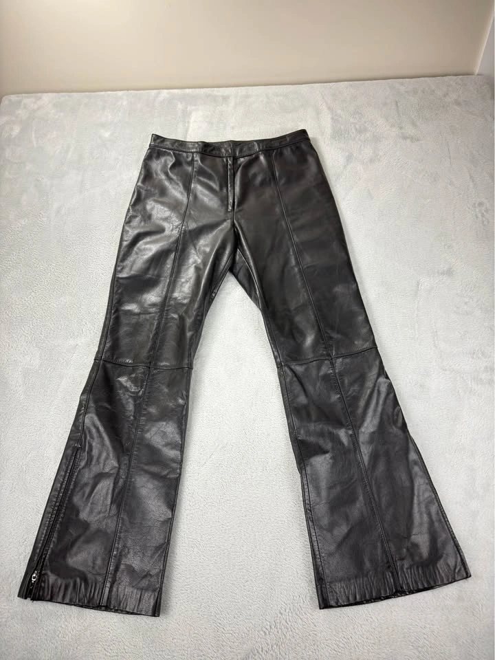 Danier Leather Black Pants Women's Size 6 - photo 4