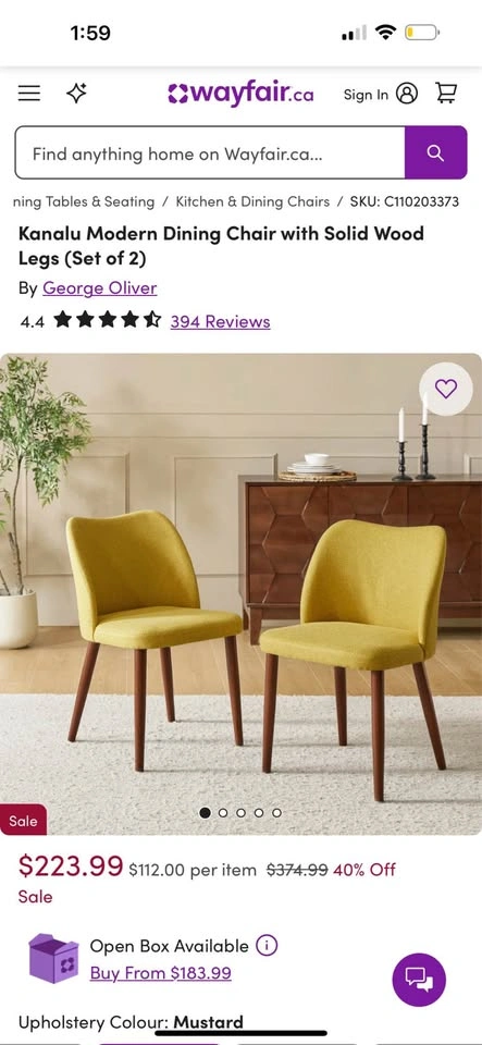 🔥 Modern Dining Chairs (Set of 2) 🔥 - photo 2