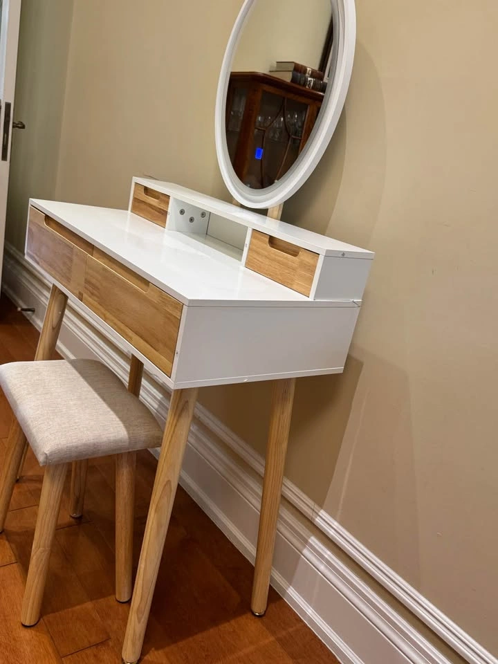 Modern Makeup Vanity with LED Mirror + Stool – $250 - photo 4