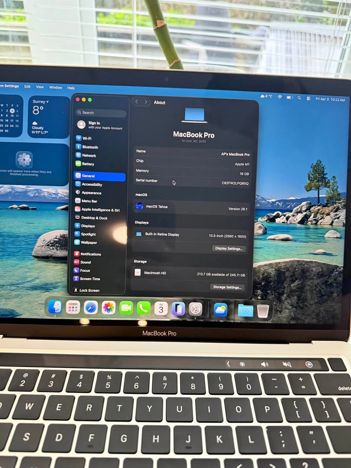 MacBook Pro 13" M1 2020 16GB RAM / 256GB