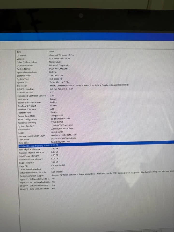 Touchscreen Dell XPS One 27" All-in-One Desktop - i7 / 8GB RAM / - photo 2