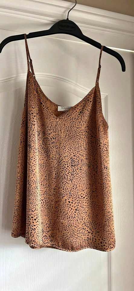 Babaton Animal Print Camisole – Silky Tank Top (Size S)