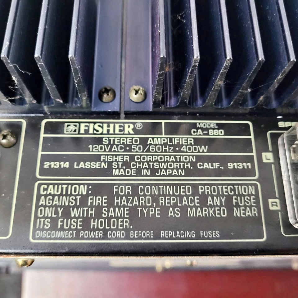 Fisher Studio Standard CA-880 Amplifier Made Japan