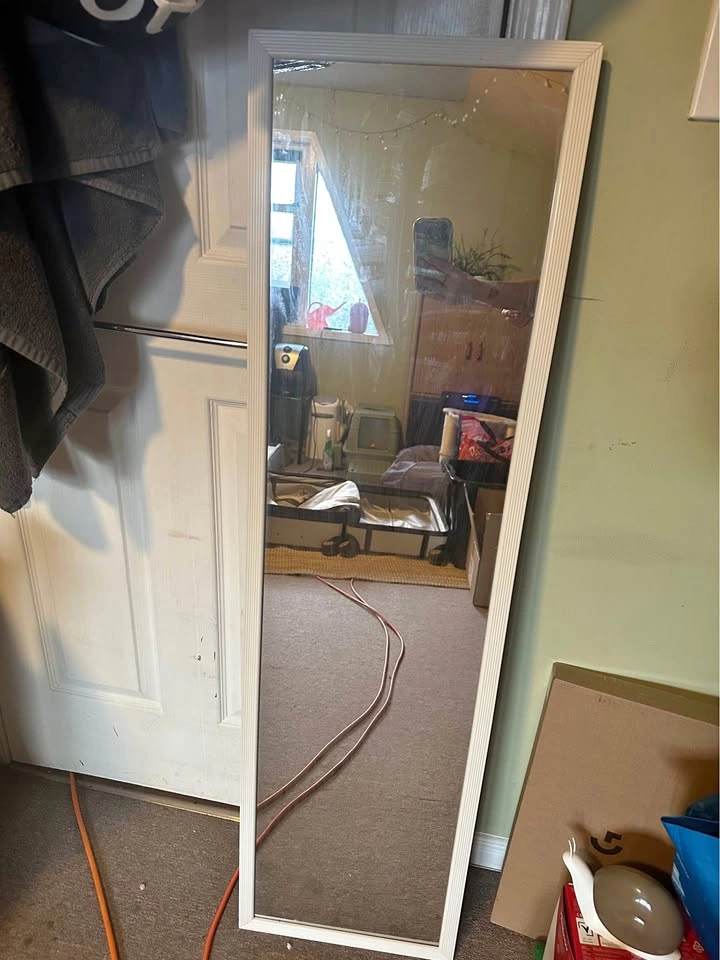 White Full Length Mirror 49x13.5"
