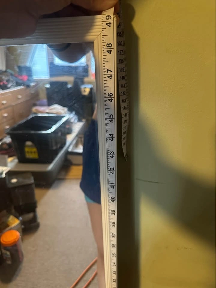 White Full Length Mirror 49x13.5" - photo 2