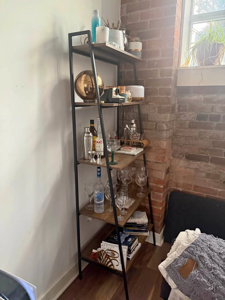 TV, Couch, coffee table, Shelf,  desk, Table, Bedside Lockers