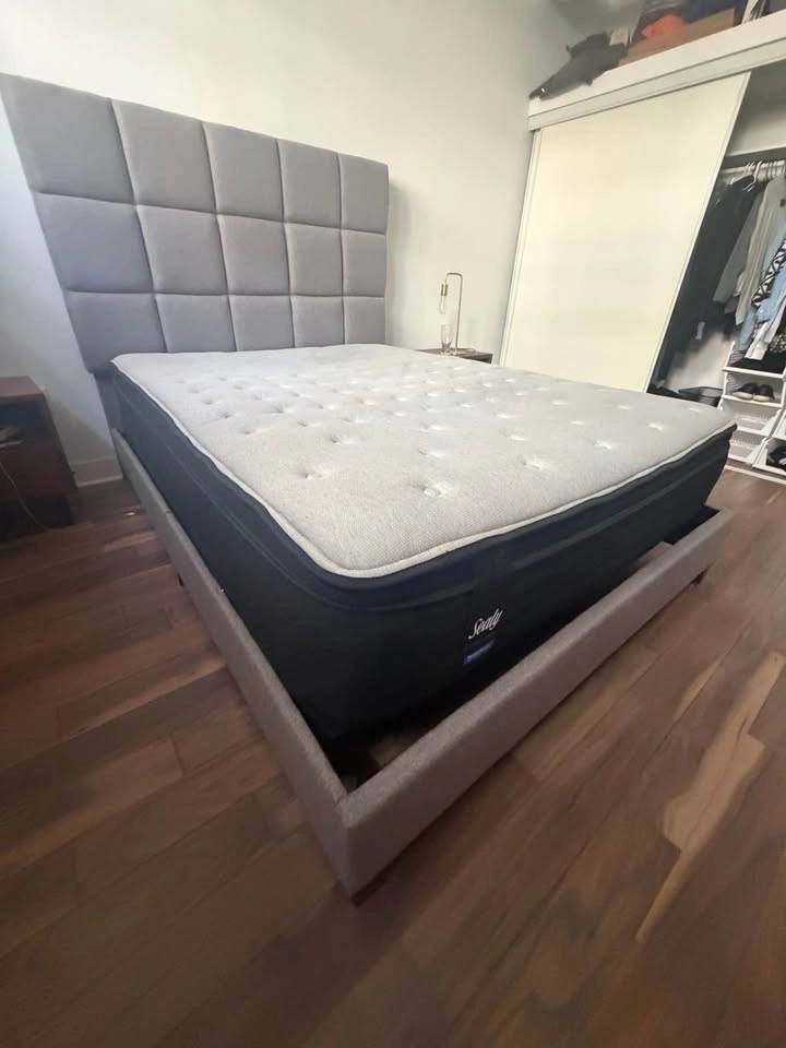 Queen Bed Frame and Sealy Mattress - photo 3