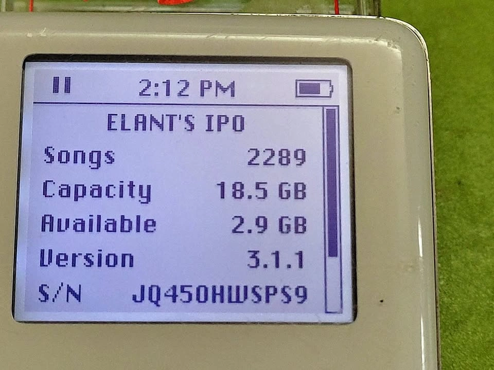20GB Apple iPod 4th Gen Monochrome A1059 - New Battery