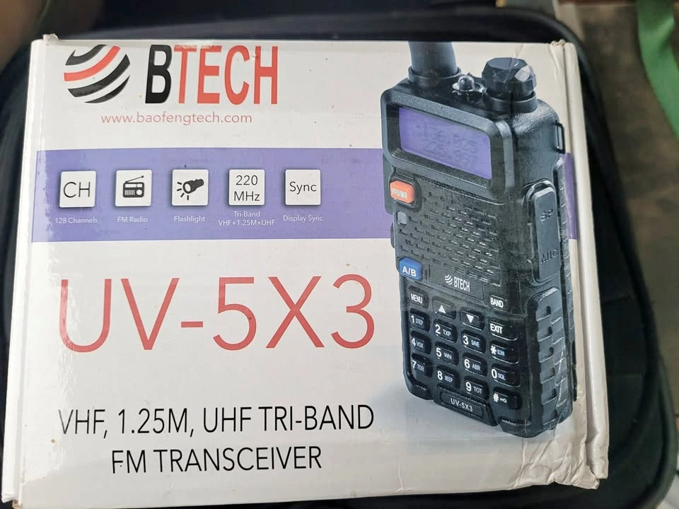 BTECH UV-5X3 5 Watt Tri-Band Radio VHF, 1.25M, UHF, Amateur (Ham