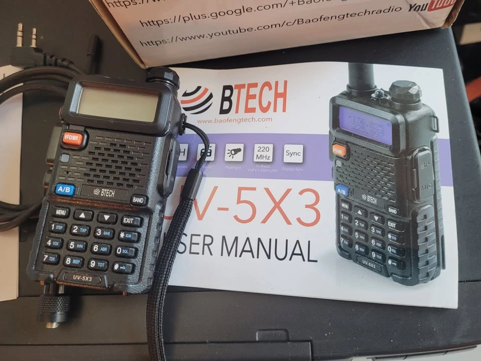BTECH UV-5X3 5 Watt Tri-Band Radio VHF, 1.25M, UHF, Amateur (Ham - photo 3