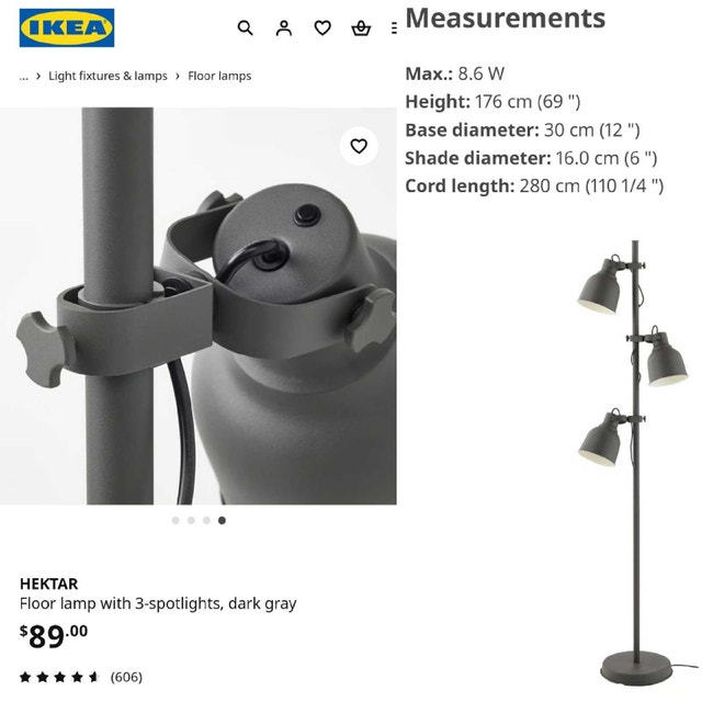 ✳️ Furniture Bundle, IKEA HEKTAR Lamp + (2) HOMYCASA BarStools - photo 5