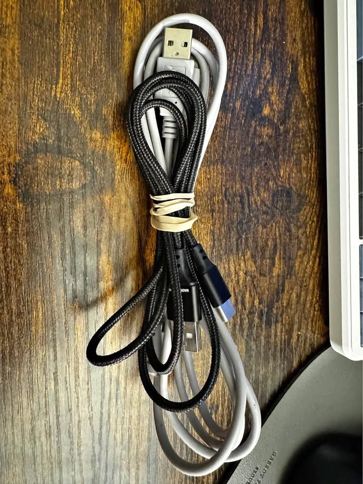 Two USB C to USB A Cables