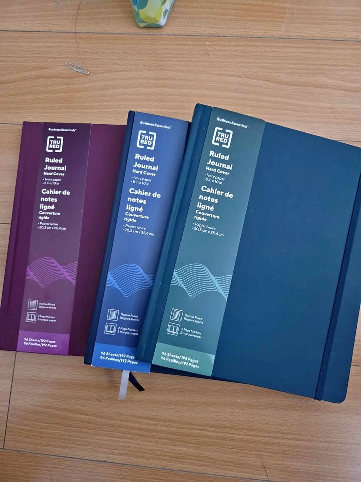 3 tru red notebooks (large) - unused