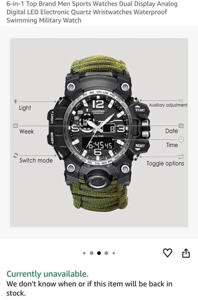6 in 1 Men's Sports Watch - photo 5