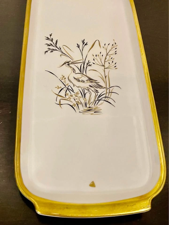 Rare Vintage Bavaria Gold trim Serving Tray German Tableware 195 - photo 3