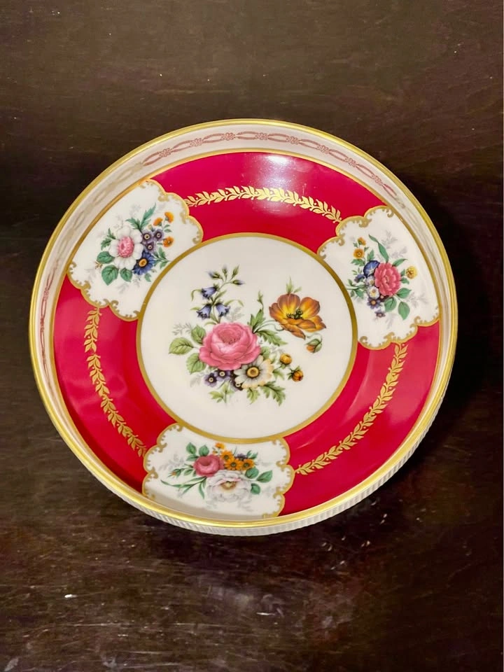 Rare Rudolf Wächter Bavaria Burgundy Serving Dish/Cake Stand - photo 4