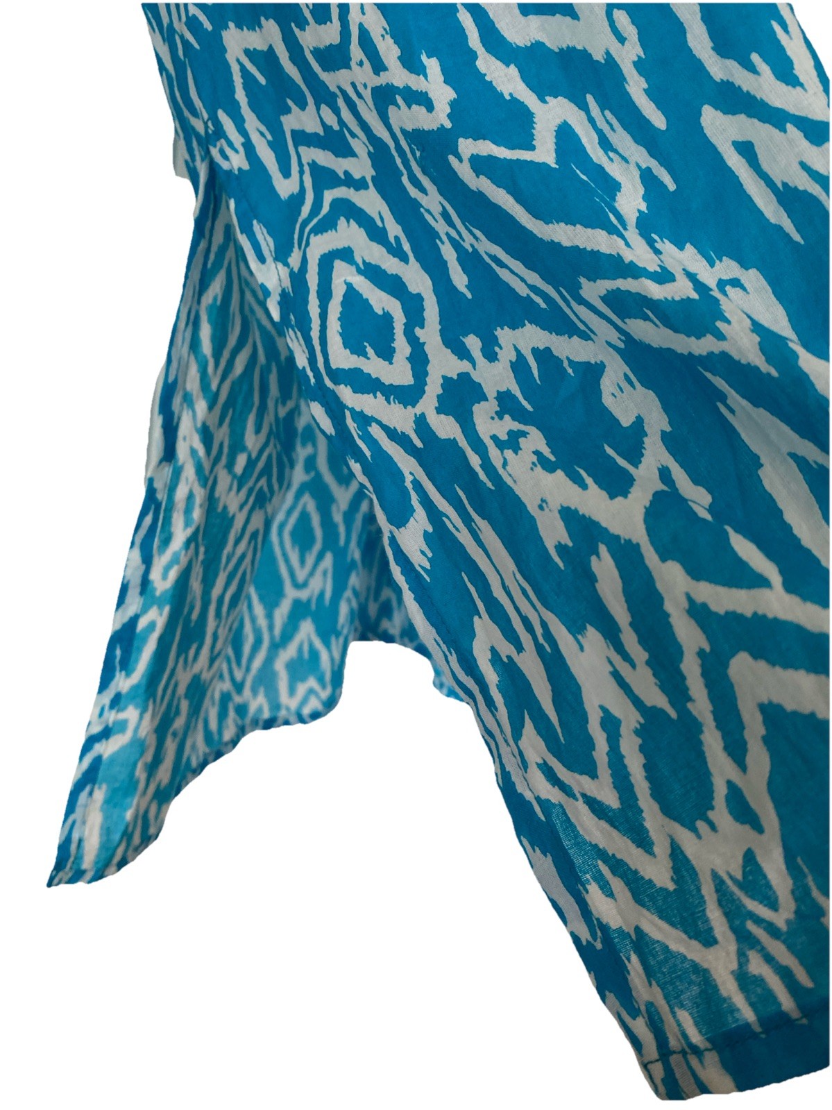100% Cotton Tiffany Blue & White Tunic - Size XXL - photo 3