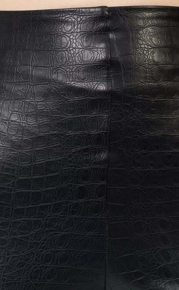 Commando Black Croc Embossed Faux Leather Leggings Size S - photo 5