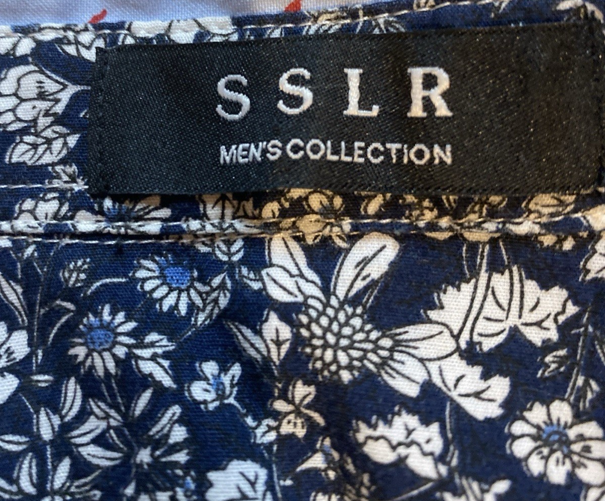 SSLR Men's Blue Shirt with Pipes - Size M - photo 2